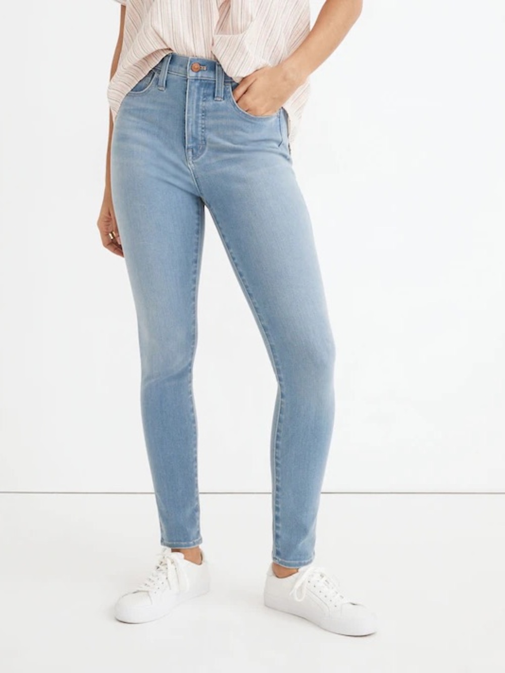 Madewell 10" High-Rise Roadtripper Supersoft Jeggings in Mcleod Wash